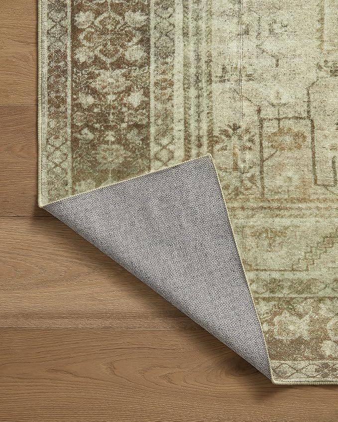 Loloi Magnolia Home by Joanna Gaines Banks Collection BAN-06 Natural/Granite 7'-6" x 9'-6", .13" Pile Height, Machine Washable, Area Rug
