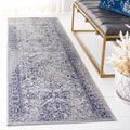 SAFAVIEH Adirondack Collection Runner Rug - 2'6" x 12', Grey & Navy, Distressed Vintage Floral Design, Non-Shedding & Easy to Clean, Ideal for Hallway, Foyer, Entryway, Bedroom (ADR109P)