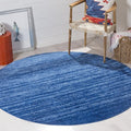 SAFAVIEH Adirondack Collection Area Rug - 10' Round, Light Blue & Dark Blue, Modern Ombre Design, Non Shedding & Easy to Clean, Ideal for Living Room, Bedroom, Office, Dining Space (ADR113F)