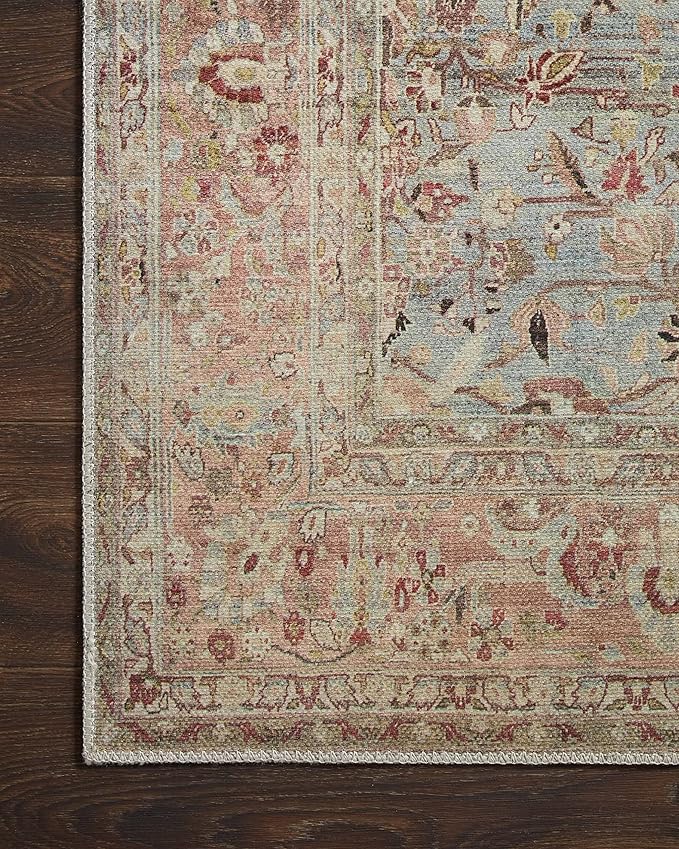 Loloi Adrian Collection ADR-06 Ocean/Clay 2'-0" x 5'-0", .19" Thick Accent Rug
