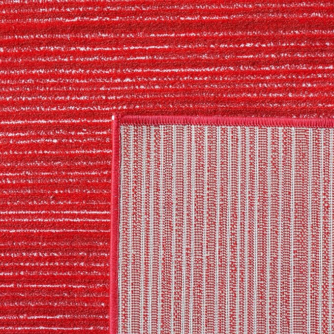 SAFAVIEH Area Rug 4x6 - Vision Collection - Red, Modern Ombre Design, Non-Shedding & Easy to Clean, Ideal for Living Room, Bedroom, Dining Space (VSN606Q)
