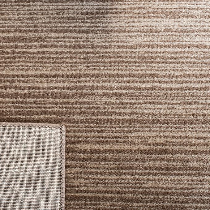 SAFAVIEH Vision Collection Area Rug - 8' Square, Light Brown, Modern Ombre Design, Non-Shedding & Easy to Clean, Ideal for Living Room, Bedroom, Dining Space (VSN606C)