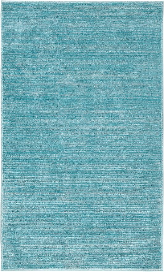 SAFAVIEH Area Rug 4x6 - Vision Collection - Aqua, Modern Ombre Design, Non-Shedding & Easy to Clean, Ideal for Living Room, Bedroom, Dining Space (VSN606B)
