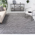 SAFAVIEH Area Rug 8x10 - Florida Shag Collection - Large - Grey & Grey, Non-Shedding & Easy Cleaning, Plush Thick Pile, Ideal for Living Room, Bedroom, Dining Space (SG471080)