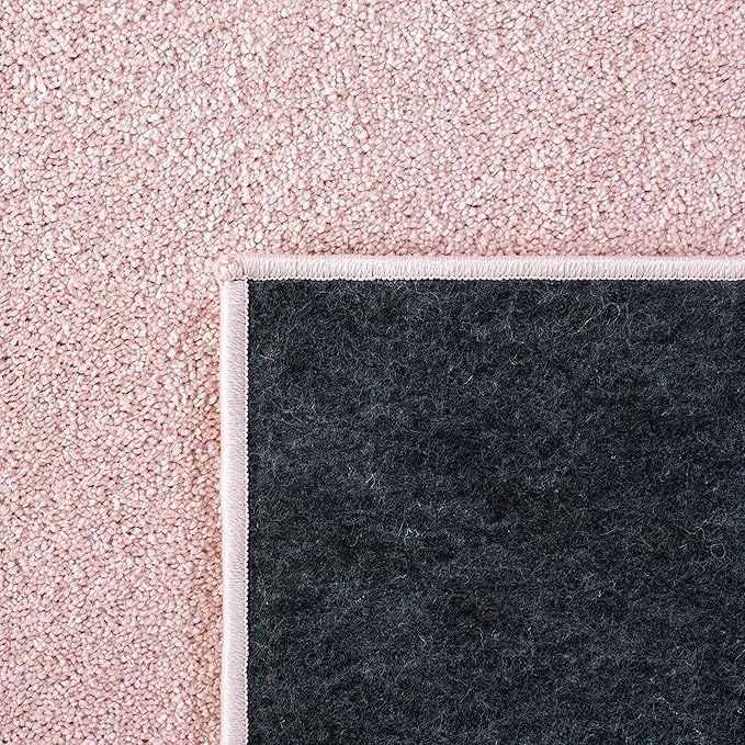 SAFAVIEH Pattern and Solid Collection 6'7" Round Pink PNS320 Non-Shedding Area Rug