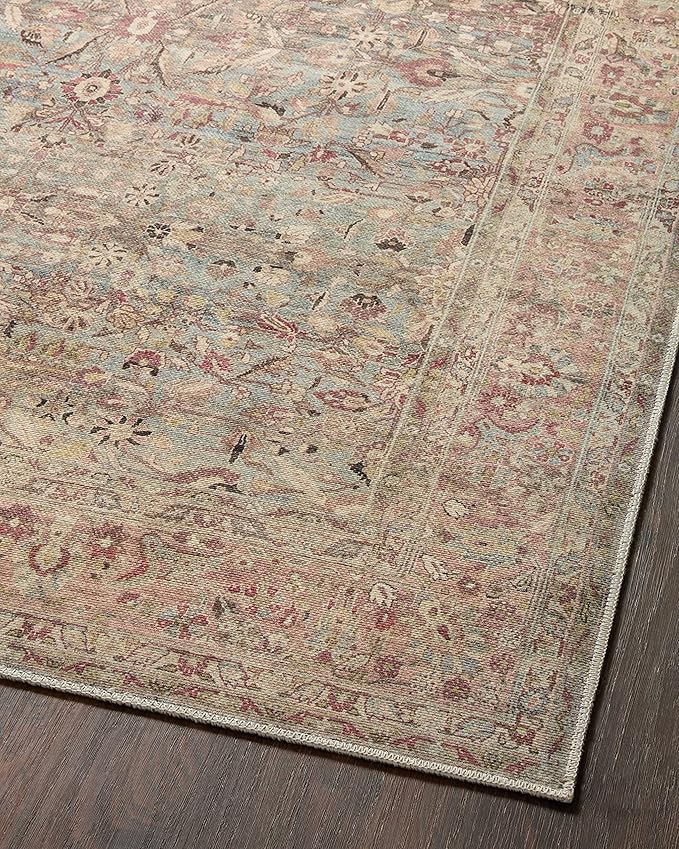 Loloi Adrian Collection ADR-06 Ocean/Clay 2'-0" x 5'-0", .19" Thick Accent Rug