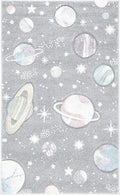 SAFAVIEH Carousel Kids Collection Accent Rug - 2' x 3', Grey & Lavender, Non-Shedding & Easy Care, Ideal for High Traffic Areas for Boys & Girls in Playroom, Nursery, Bedroom (CRK103F)