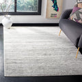SAFAVIEH Adirondack Collection Area Rug - 4' Square, Ivory & Silver, Modern Ombre Design, Non Shedding & Easy to Clean, Ideal for Living Room, Bedroom, Office, Dining Space (ADR113B)