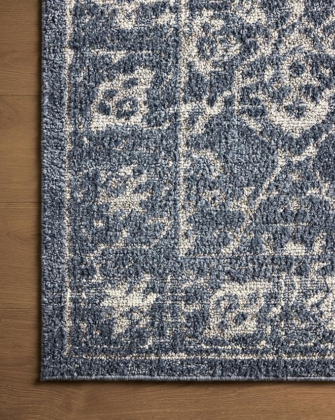 Loloi Magnolia Home by Joanna Gaines Gigi Collection GIG-02 Navy/Stone 6'-7" x 9'-2" Area Rug