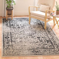 SAFAVIEH Area Rug 6x9 - Adirondack Collection - Grey & Black, Distressed Vintage Floral Design, Non-Shedding & Easy to Clean, Ideal for Living Room, Bedroom, Dining Space (ADR109B)