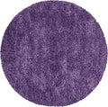 SAFAVIEH Milan Shag Collection 4' Round Purple SG180 Solid Non-Shedding Living Room Bedroom Dining Room Entryway Plush 2-inch Thick Area Rug