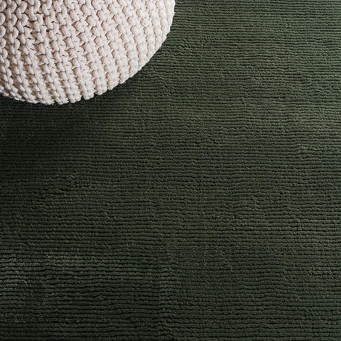 SAFAVIEH Revive Collection Area Rug - 9' x 12', Green, Solid Design, Non-Shedding & Easy Care, Ideal for High Traffic Areas in Living Room, Bedroom (REV102Y)