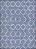 Unique Loom Outdoor Trellis Collection Area Rug (9' x 12' Rectangle, Navy Blue/ Ivory)