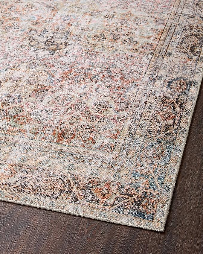 Loloi Adrian Collection ADR-05 Sunset/Charcoal 5'-0" x 7'-6", .19" Thick Area Rug