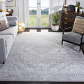 SAFAVIEH Area Rug 10x14 - Reflection Collection - Large - Light Grey & Cream, Non-Shedding & Easy Cleaning, Ideal for Living Room, Bedroom (RFT668G)