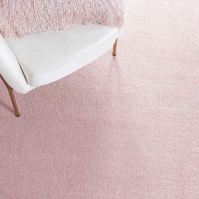 SAFAVIEH Plain and Solid Collection Accent Rug - 3'3" x 5'3", Pink, Non-Shedding & Easy Care, Ideal for High Traffic Areas in Entryway, Living Room, Bedroom (PNS320-4406)