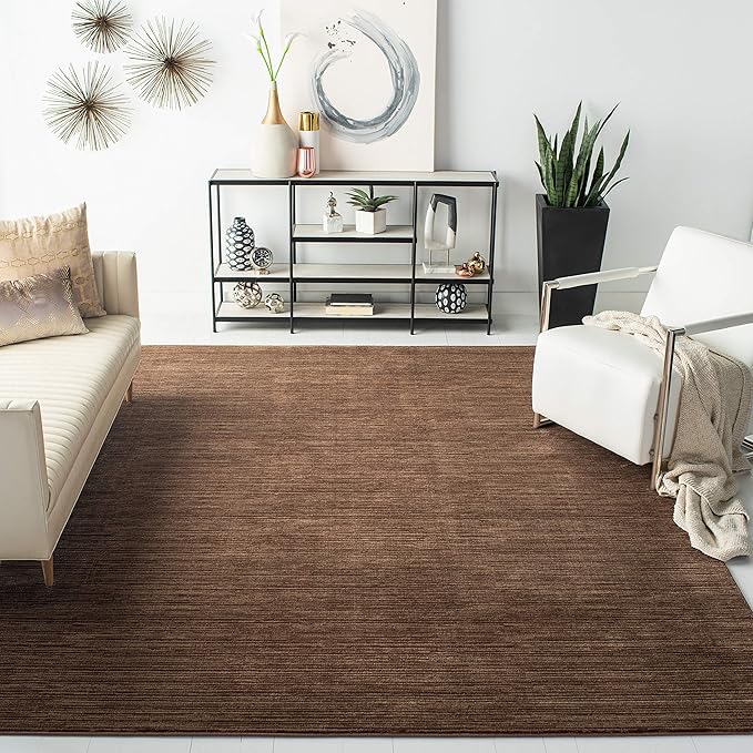 SAFAVIEH Area Rug 10x14 - Vision Collection - Large - Brown, Modern Ombre Design, Non-Shedding & Easy to Clean, Ideal for Living Room, Bedroom, Dining Space (VSN606E)