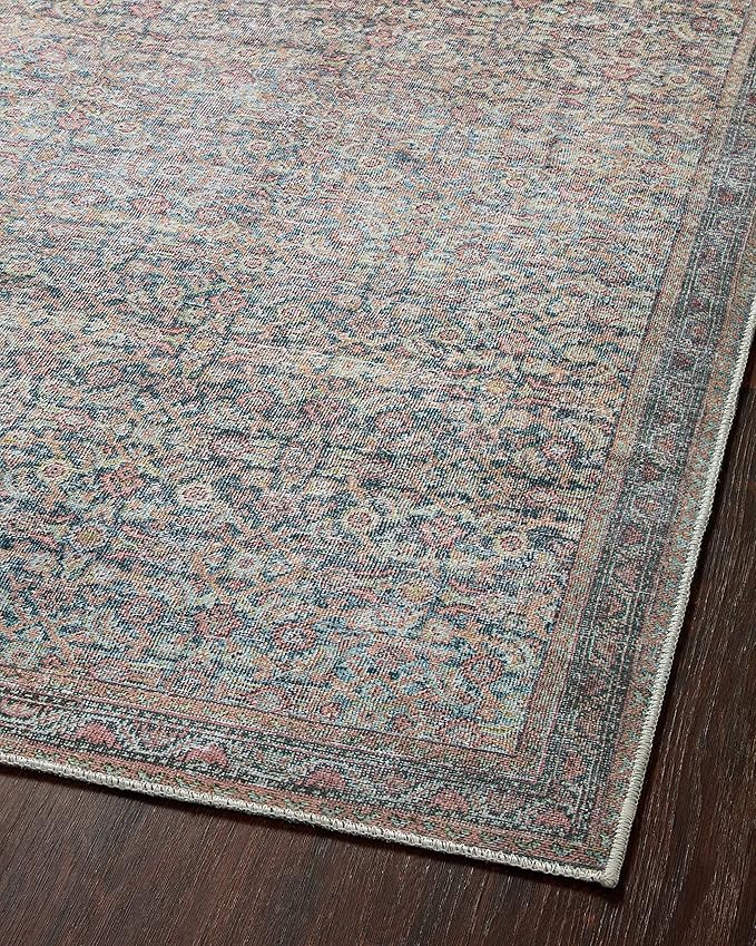 Loloi Adrian Collection ADR-04 Denim/Multi 8'-6" x 11'-6", .19" Thick Area Rug
