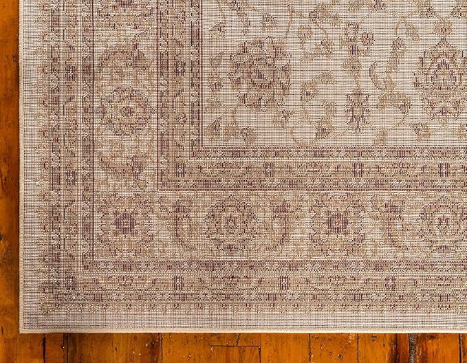 Unique Loom Voyage Collection Area Rug - St. Louis (2' 7" x 12' Runner Cream/Brown)