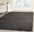 SAFAVIEH Milan Shag Collection Accent Rug - 3' x 5', Dark Grey, Solid Design, Non-Shedding & Easy Care, 2-inch Thick Ideal for High Traffic Areas in Entryway, Living Room, Bedroom (SG180-8484)