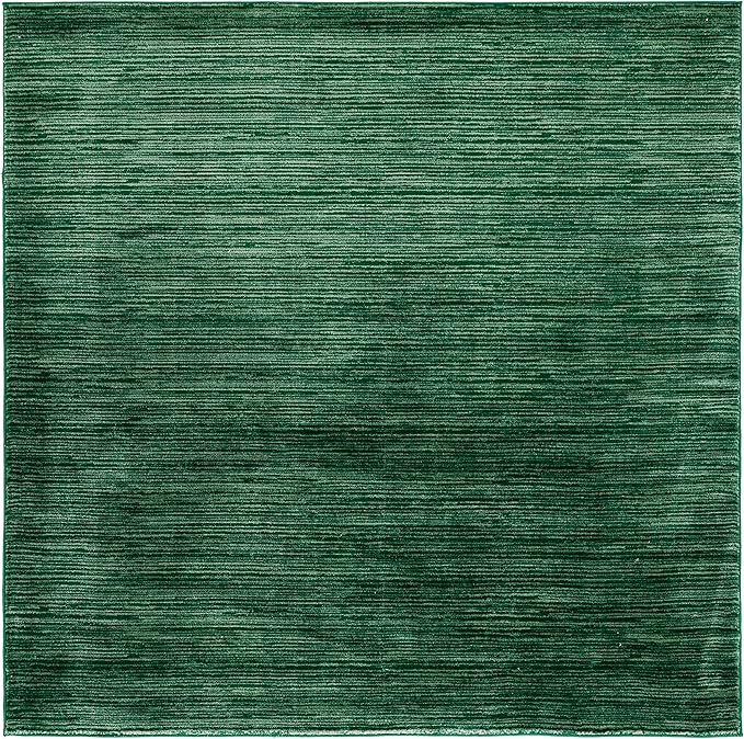 SAFAVIEH Vision Collection Area Rug - 6'7" Square, Dark Green, Modern Ombre Design, Non-Shedding & Easy to Clean, Ideal for Living Room, Bedroom, Dining Space (VSN606Y)