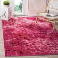 SAFAVIEH Monaco Collection Area Rug - 8' x 10', Fuchsia, Boho Chic Abstract Watercolor Design, Non-Shedding & Easy Care, Ideal for High Traffic Areas in Living Room, Bedroom (MNC225F)