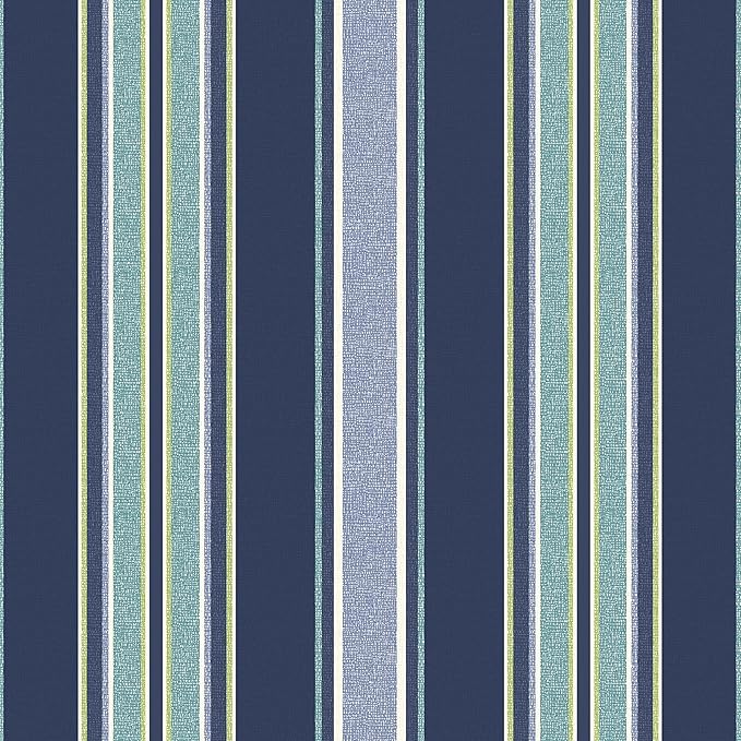 Arden Outdoor Dining Chair Cushion, 20 x 20, Rain-Proof, Fade Resistant, Sapphire Aurora Blue Stripe