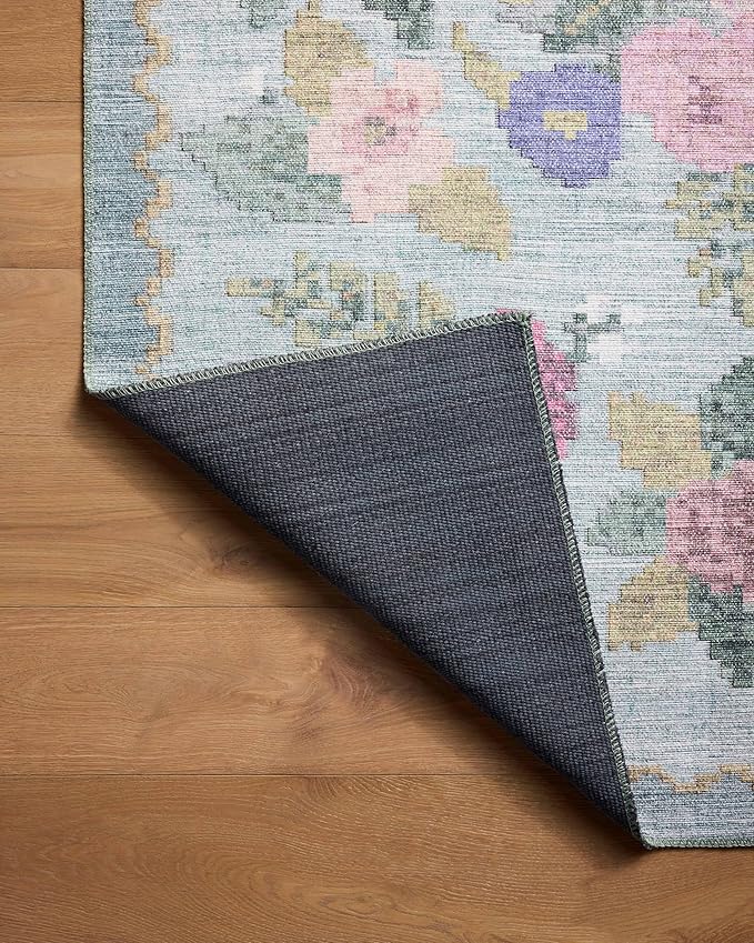 Loloi Rifle Paper Co. Rosa Collection RSA-02 Sky 5'-0" x 7'-6" Area Rug
