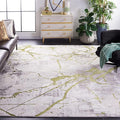 SAFAVIEH Amelia Collection Area Rug - 10' x 14', Grey & Green, Modern Abstract Design, Non-Shedding & Easy Care, Ideal for High Traffic Areas in Living Room, Bedroom (ALA293J)