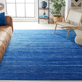 SAFAVIEH Adirondack Collection Area Rug - 6' Square, Light Blue & Dark Blue, Modern Ombre Design, Non Shedding & Easy to Clean, Ideal for Living Room, Bedroom, Office, Dining Space (ADR113F)