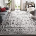 SAFAVIEH Area Rug 10x14 - Adirondack Collection - Large - Grey & Black, Distressed Vintage Floral Design, Non-Shedding & Easy to Clean, Ideal for Living Room, Bedroom, Dining Space (ADR109B)