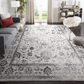SAFAVIEH Area Rug 8x10 - Adirondack Collection - Large - Grey & Black, Distressed Vintage Floral Design, Non-Shedding & Easy Cleaning, Ideal for Living Room, Bedroom, Dining Space (ADR109B)