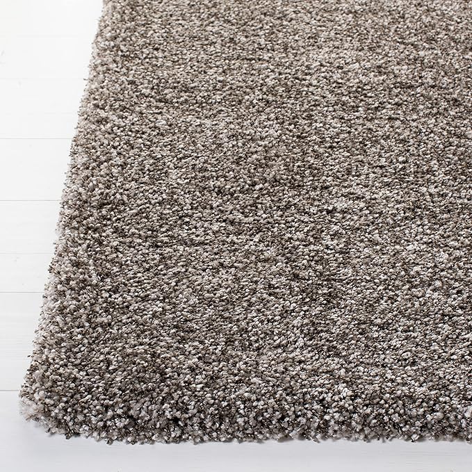 SAFAVIEH Milan Shag Collection X-Large Area Rug - 11' x 16', Grey, Solid Design, Non-Shedding & Easy Care, 2-inch Thick Ideal for High Traffic Areas in Living Room, Bedroom (SG180-8080)