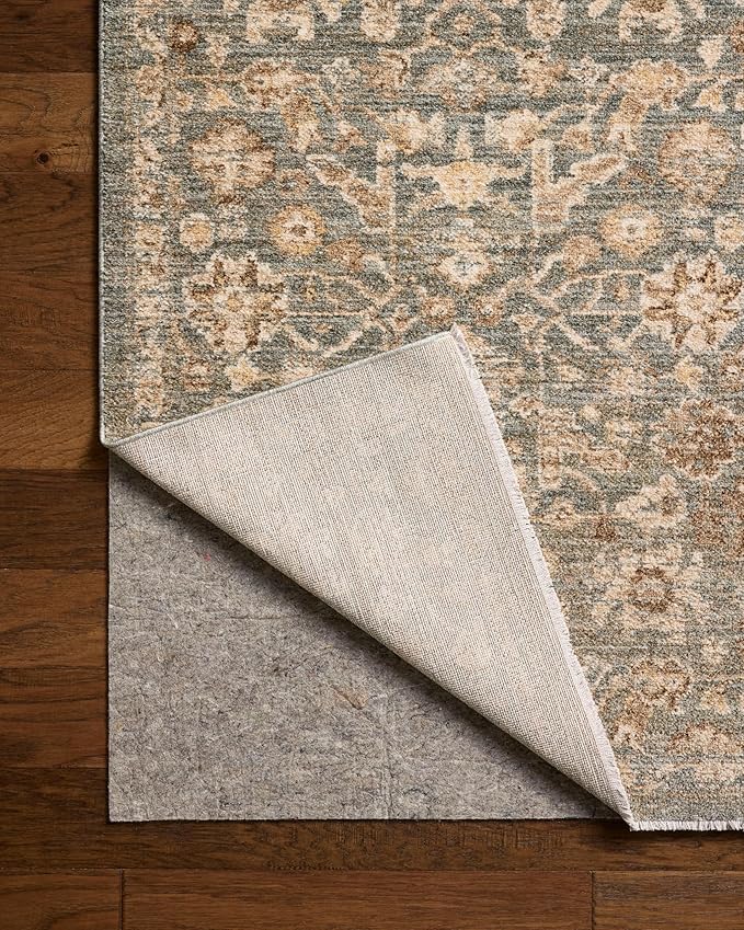 Loloi Chris Loves Julia Palma Collection PLM-05 Blue/Natural 3'-6" x 5'-6" Accent Rug Vintage Style Boho Living Room Bedroom Carpet