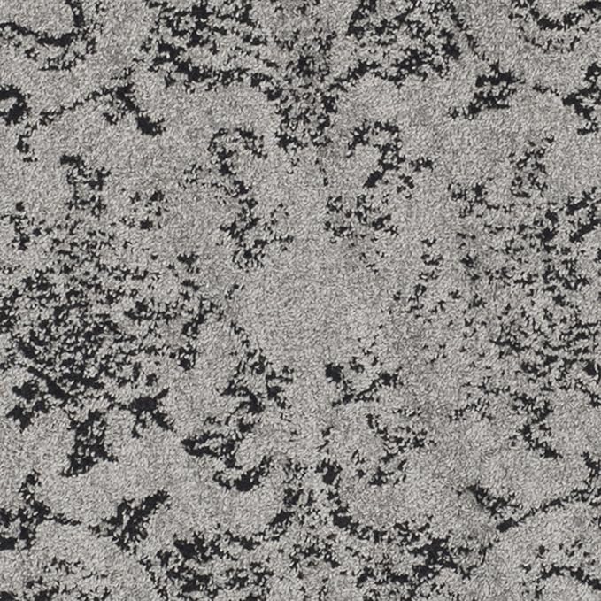 SAFAVIEH Adirondack Collection Area Rug - 4' Round, Grey & Black, Distressed Vintage Floral Design, Non-Shedding & Easy to Clean, Ideal for Living Room, Bedroom, Dining Space (ADR109B)