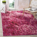 SAFAVIEH Monaco Collection Accent Rug - 3' x 5', Fuchsia, Boho Chic Abstract Watercolor Design, Non-Shedding & Easy Care, Ideal for High Traffic Areas in Entryway, Living Room, Bedroom (MNC225F)