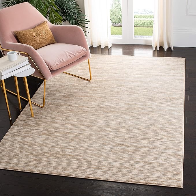 SAFAVIEH Area Rug 4x6 - Vision Collection - Cream, Modern Ombre Design, Non-Shedding & Easy to Clean, Ideal for Living Room, Bedroom, Dining Space (VSN606F)