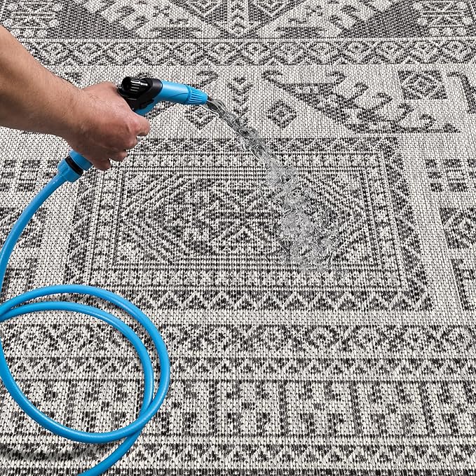Keen Home Design Terrace Outdoor Throw Rug - 3x5 Washable Indoor/Outdoor Rug for Patio, Kitchen, Balcony, Beach, Garden, Deck and Porch, Size: 3'x5'