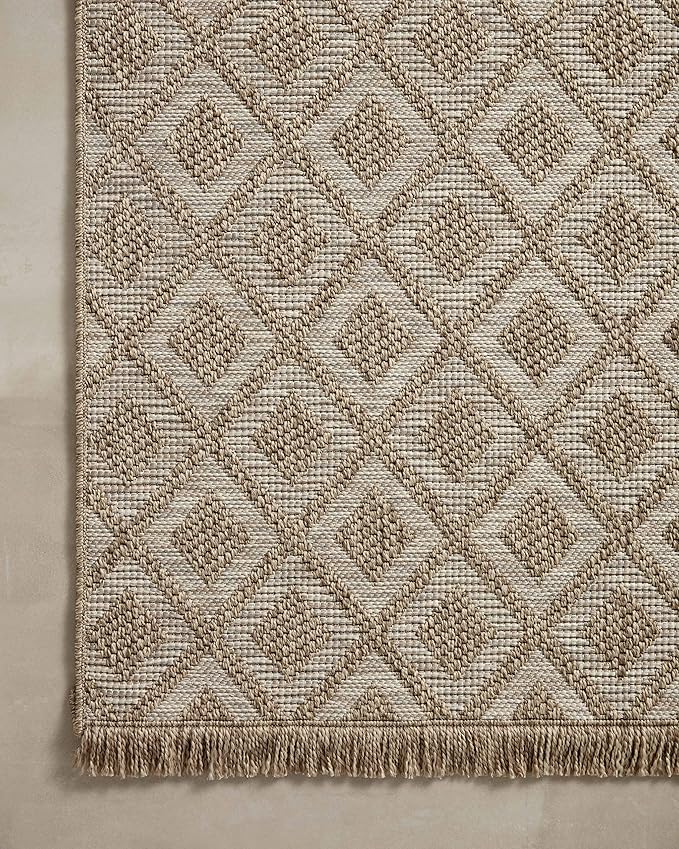Loloi Dawn Collection Indoor/Outdoor DAW-07 Light Brown 2'-3" x 7'-7" Runner Rug