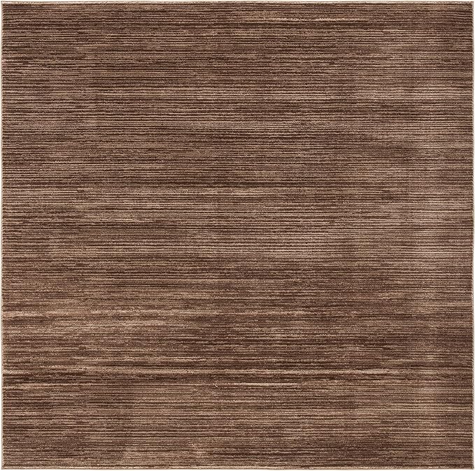 SAFAVIEH Vision Collection Area Rug - 4' Square, Brown, Modern Ombre Design, Non-Shedding & Easy to Clean, Ideal for Living Room, Bedroom, Dining Space (VSN606E)