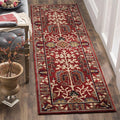 SAFAVIEH Antiquity Collection 2' x 3' Red / Multi AT64A Handmade Traditional Oriental Premium Wool Accent Rug