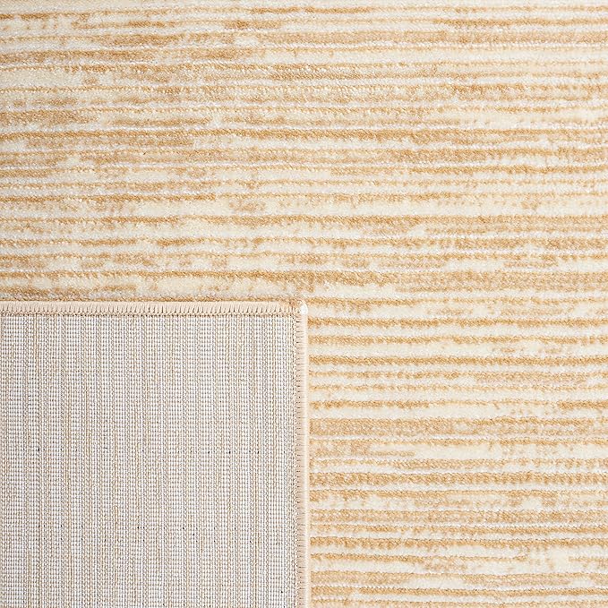 SAFAVIEH Vision Collection Area Rug - 5'1" x 7'6", Beige, Modern Ombre Design, Non-Shedding & Easy to Clean, Ideal for Living Room, Bedroom, Dining Space (VSN606H)
