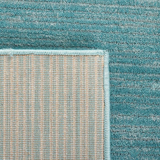 SAFAVIEH Vision Collection Runner Rug - 2'2" x 10', Aqua, Modern Ombre Design, Non-Shedding & Easy to Clean, Ideal for Foyer, Hallway, Bedroom (VSN606B)
