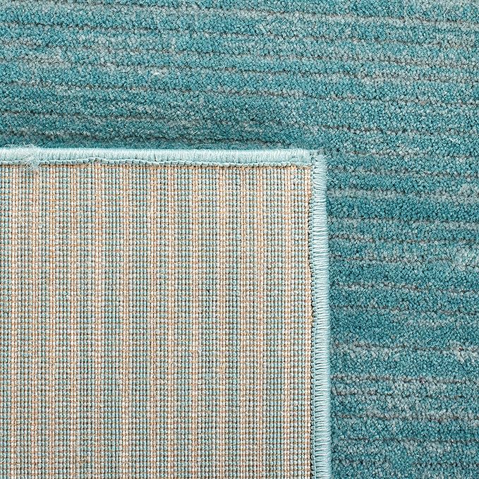 SAFAVIEH Vision Collection Runner Rug - 2'2" x 12', Aqua, Modern Ombre Design, Non-Shedding & Easy to Clean, Ideal for Foyer, Hallway, Bedroom (VSN606B)