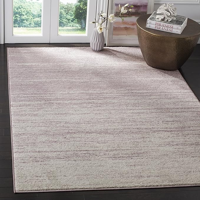 SAFAVIEH Adirondack Collection Area Rug - 4' Square, Cream & Purple, Modern Ombre Design, Non Shedding & Easy to Clean, Ideal for Living Room, Bedroom, Office, Dining Space (ADR113L)