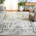 SAFAVIEH Area Rug 8x10 - Adirondack Collection - Large - Ivory & Dark Green, Distressed Vintage Floral Design, Non-Shedding & Easy to Clean, Ideal for Living Room, Bedroom, Dining Space (ADR109X)