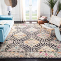 SAFAVIEH Madison Collection Area Rug - 10' x 14', Black & Yellow, Boho Diamond Distressed Design, Non-Shedding & Easy Care, Ideal for High Traffic Areas in Living Room, Bedroom (MAD418Z)