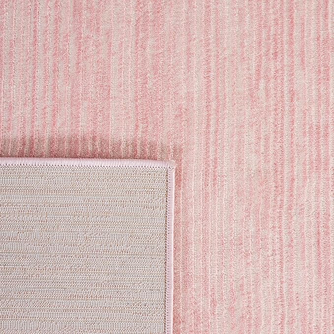 SAFAVIEH Vision Collection Area Rug - 8' Square, Pink, Modern Ombre Design, Non-Shedding & Easy to Clean, Ideal for Living Room, Bedroom, Dining Space (VSN606U)