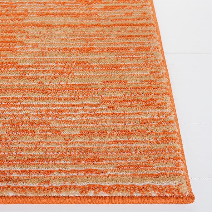 SAFAVIEH Vision Collection Area Rug - 10' Square, Orange, Modern Ombre Design, Non-Shedding & Easy to Clean, Ideal for Living Room, Bedroom, Dining Space (VSN606P)