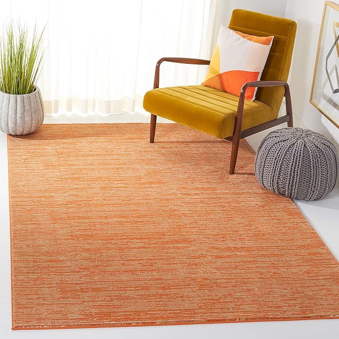 SAFAVIEH Area Rug 3x5 - Vision Collection - Orange, Modern Ombre Design, Non-Shedding & Easy to Clean, Ideal for Foyer, Entryway, Bedroom, Accent Space (VSN606P)